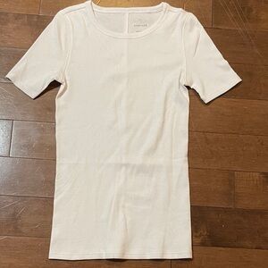 Everlane Luxe Rib Tee - White